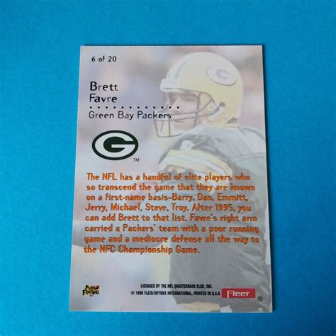 Brett Favre Fleer Ultra Mr Momentum Packers Hof Very Clean