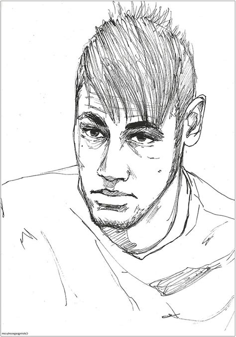 Desenhos Do Neymar Para Imprimir E Colorir Pintar