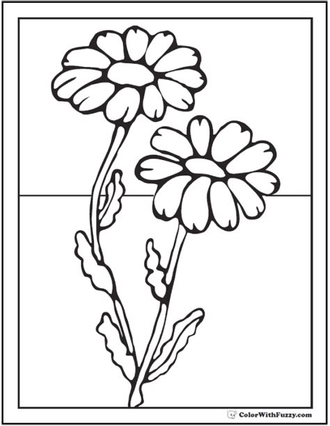 Daisy Coloring Pages 15 Customizable Pdfs