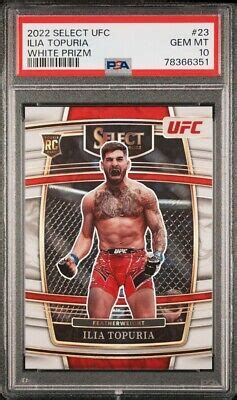 Panini Select Ufc Ilia Topuria White Priz Concourse Psa