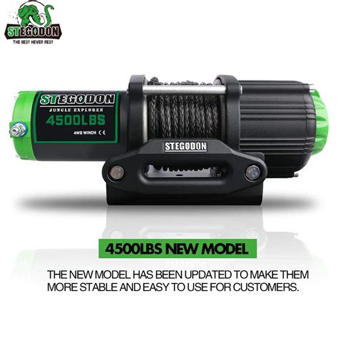 Stegodon New Lb Load Capacity Electric Winch V Black Synthetic