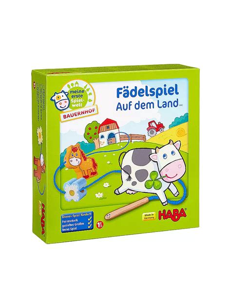 HABA Meine erste Spielwelt Bauernhof Fädelspiel auf dem Land keine Farbe