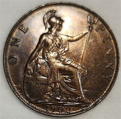 Great Britain 1902 Edward VII Penny Unc EBay