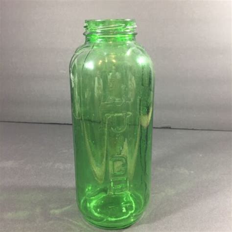 Vintage Anchor Hocking Green Glass 40 Oz Water Juice Refrigerator Bottle Jar Old Ebay