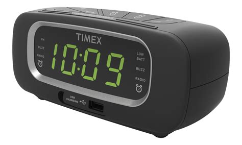 Timex FM Dual Alarm Clock Radio With USB Port Walmart