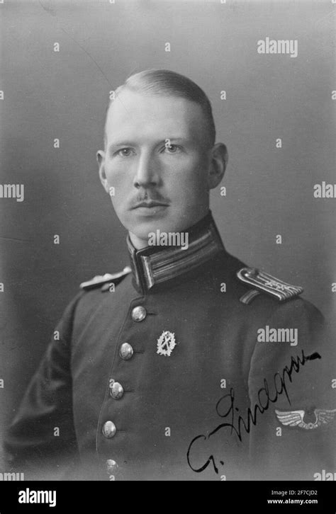 Portrait Of Military Air Pioneer Gustaf Lindgren Portrait Of Military