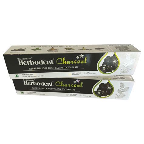 Buy Dr Jaikaran Herbodent Charcoal Toothpaste With Activated Bamboo Charcoal And Organic Herbs