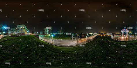 360° view of full seamless spherical night panorama 360 degrees angle ...