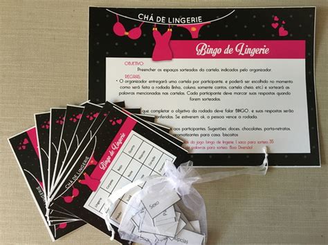 Bingo Chá de Lingerie Pink Elo Produtos Especiais