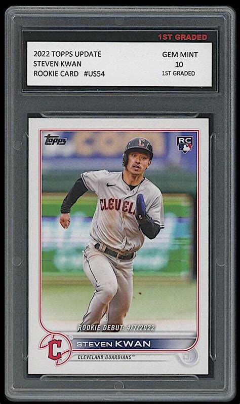 Steven Kwan Topps Update St Graded Mlb Rookie Card Cleveland