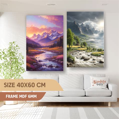 Jual Biantara Superjumbo 40x60 Cm Walldecor Hiasan Dinding Kamar Lukisan Alam Estetik Poster