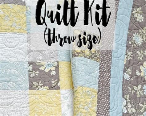Easy Quilt Kit Beginner Quilt Kit Throw Quilt Kit Patchwork Quilt