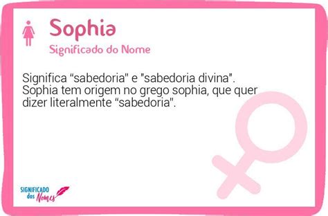 Significado Do Nome Sophia Significado Dos Nomes