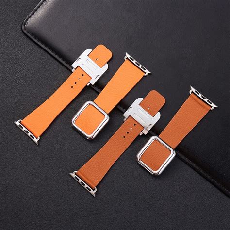 Leather Strap Magnetic Buckle Apple Watch Band 38mm 39mm Etsy