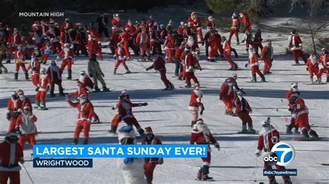 Santas hit the slopes for charity at Mountain High ski resort in ...