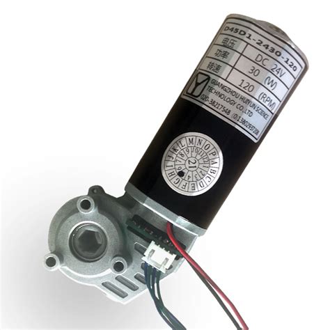 45mm 30W Reversible Self Locking Geared Motors PMDC Gear Motor 24V For