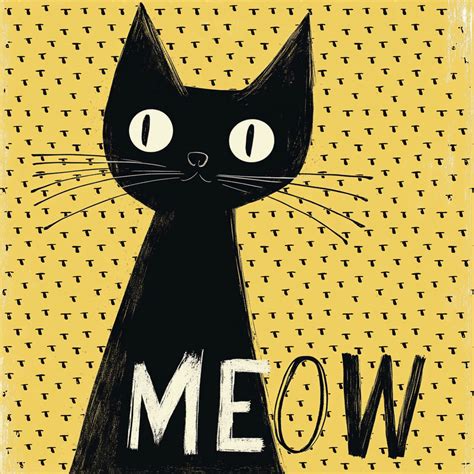 Pop Art MEOW Cat Poster Print Free Stock Photo - Public Domain Pictures