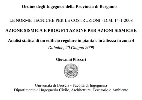 Pdf Analisi Sismica Di Un Edificio In Zona Dokumen Tips