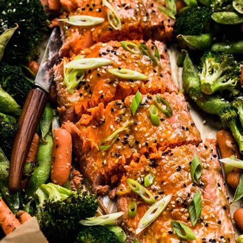 Miso Salmon Easy Sheet Pan Dinner Recipe Platings Pairings