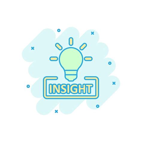 Premium Vector Insight Icon In Comic Style Bulb Vector Cartoon