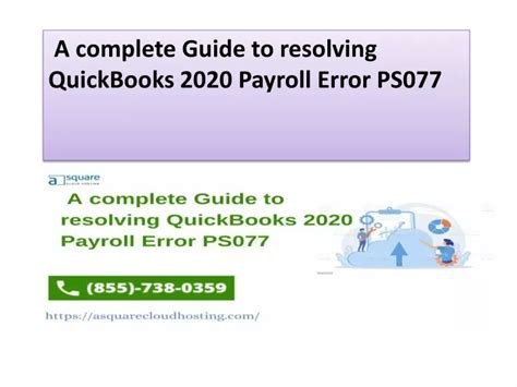 Ppt Updating Quickbooks To Fix Payroll Error Ps Powerpoint