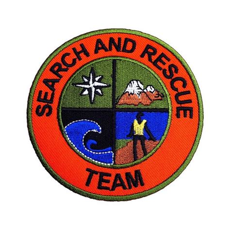 Search And Rescue Team Patch Diy Embroidered Iron Or Sew On Etsy