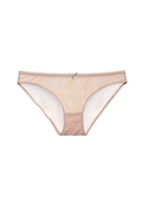 Buy Zitique Women S See Through Sexy Mesh Lingerie Set Bra And Panty Beige Online Zalora