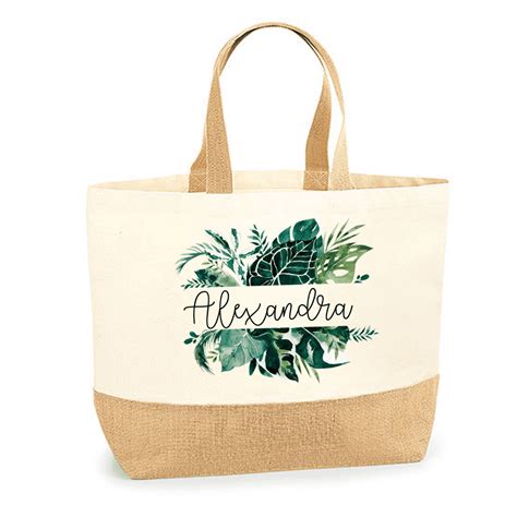 Personalisierte Jute Tasche Mit Name Herzpost