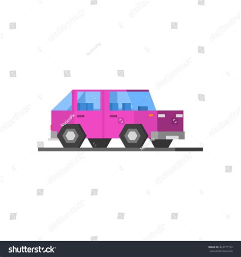 Purple Car Vector Design Simple Graphic Stock Vector (Royalty Free ...