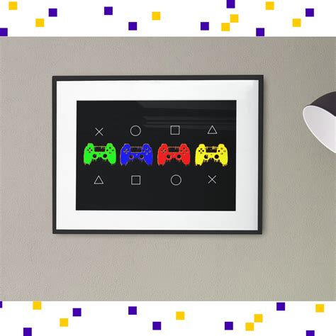 Video Game Controller Poster Print Gaming Room Decor Gamer Etsy