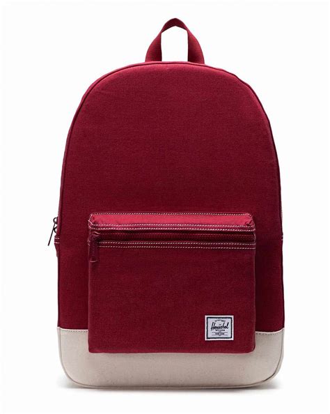 Рюкзак тканевый из толстого хлопка Herschel Packable Daypack Rhubarb ...