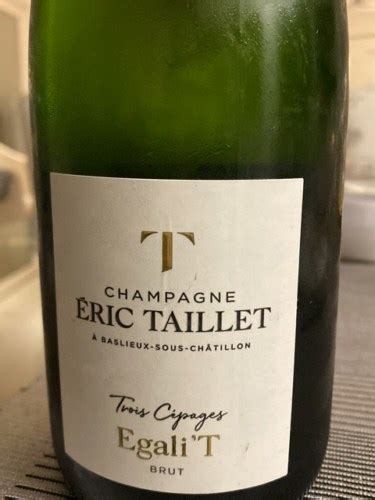 Éric Taillet Trois Cépages Egali T Brut Champagne Vivino US