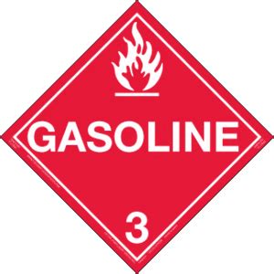 Hazard Class Gasoline Worded Placards Icc Compliance Center Inc Usa