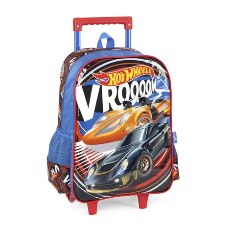 Kit Bolsa Escolar Infantil E Lancheira Hot Wheels Vermelho Maloa Loja Virtual