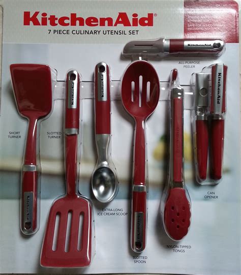 KitchenAid Cook's 7 Piece Culinary Utensil Set (Red), Red | eBay