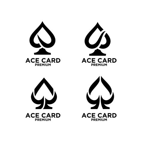 set collection premium ace card black vector logo icon design 3272216 ...