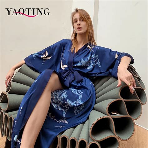 Sexy Silk Satin Night Kimono Sexy Robe Silk Satin Kimono Kimono