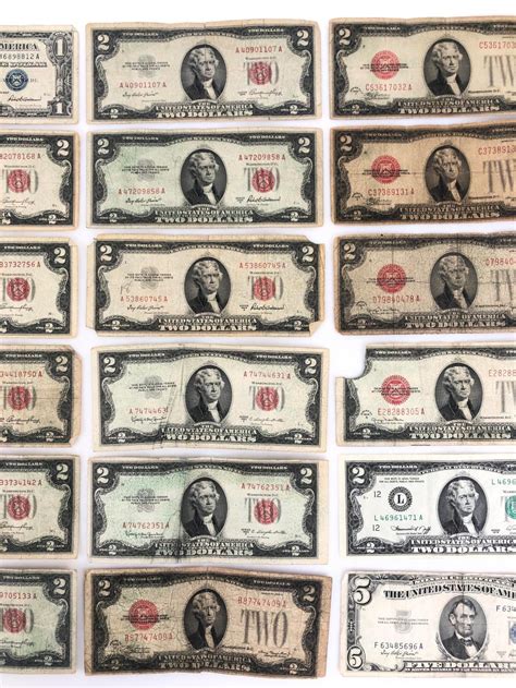 Lot Lot Of 18 Assorted Us Bank Notes