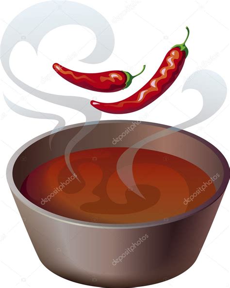 Vector: pot of chili | Chili pot — Stock Vector © artefy #5036547