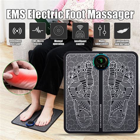 Ems Electric Portable Foot Massage Pad Muscle Stimulator Foot Massage