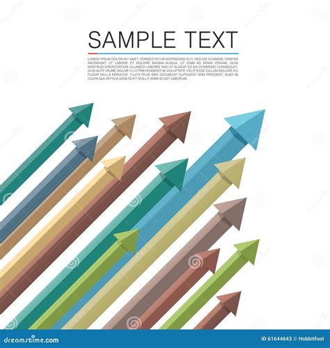 Set Of Colored Arrows Up Stock Vector Illustration Of Direction 61644643