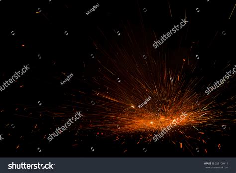 Fire Fire Cracker Explosion On Black Stock Photo 355109411 | Shutterstock