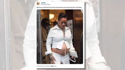 Rihanna Announced She Is Expecting Rd Baby With A Ap Rocky Snopes