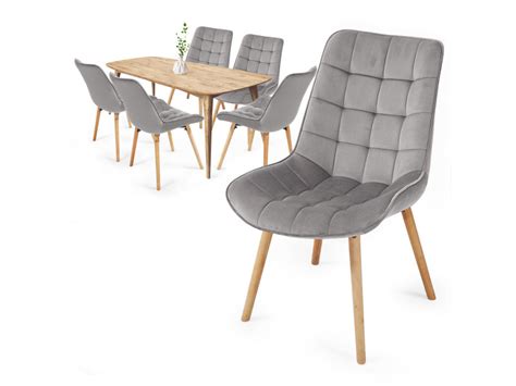 Miadomodo Chaises De Salle Manger Set De Scandinave Velours