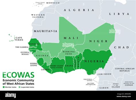 ECOWAS, Economic Community of West African States, member states ...