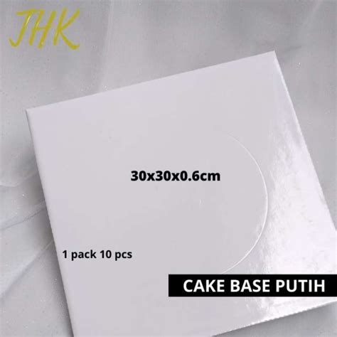 Promo Alas Tatakan Kue Cake Base Putih Polos Ukuran 30 Cm Isi 10 Pcs