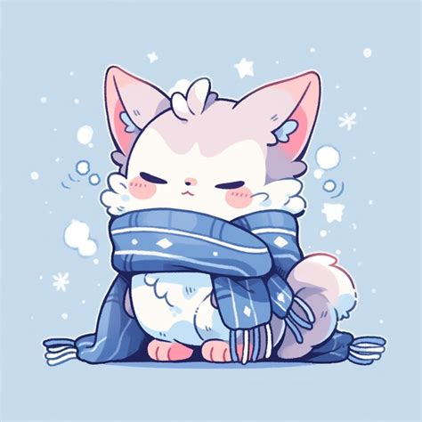 Premium AI Image | cute cat with winter