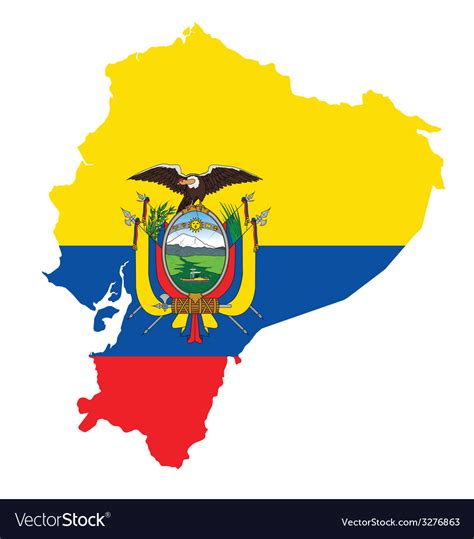 Ecuador flag Royalty Free Vector Image - VectorStock