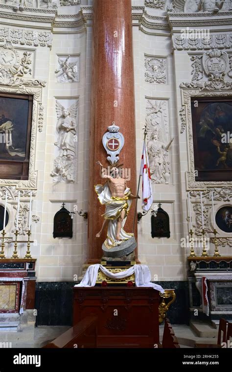 Interior, Our Lady of Mount Carmel Church, Valletta, Malta, Europe ...