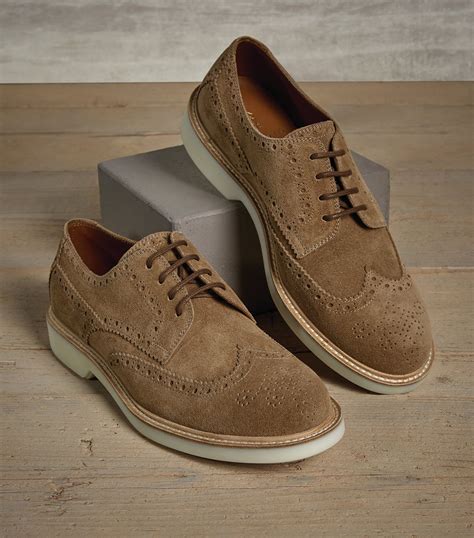 Brunello Cucinelli Brown Suede Brogues Harrods UK